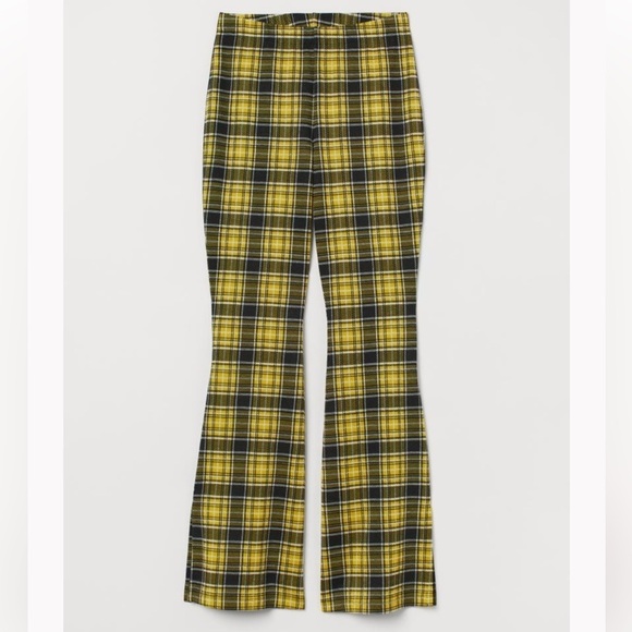 Divided Slit Detail Jazz Plaid Pant - Picture 1 of 6